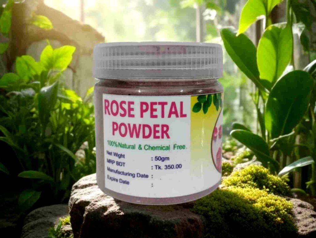 ORGANIC ROSE PETAL POWDER-গোলাপের পাপড়ির পাউডার